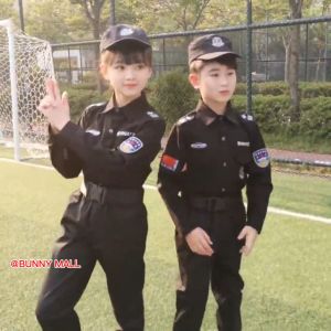 Police Officer Career Costume for Kids Boys Girls SWAT Uniform Children Policeman Cosplay Clothing Gift-Long/Short Sleeve Set Party Cosplay Costume