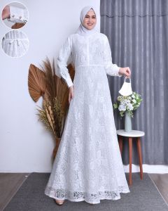 gamis brukat pesta gamis brukat jumbo dress jumbo ada ukuran dari m.l.xl.xxl.xxxl free masker