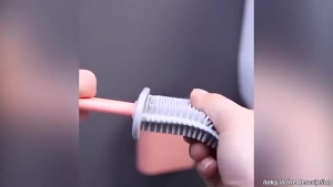 Labanie Household Toilet Brush with Holder Creative Deep Cleaning Toilet Brush Long Handle Bathroom Cleaning Brush Quick Dry Storage Base Durable Toilet Bowl Cleaning Tool