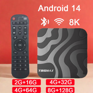 Hộp Giải Mã Truyền Hình Thông Minh T95 MAX Android 14 Allwinner H618 Wifi Kép 4K 8K HDR10+ BT5.0 Điều Khiển Bằng Giọng Nói 64G 128G ROM Media Player