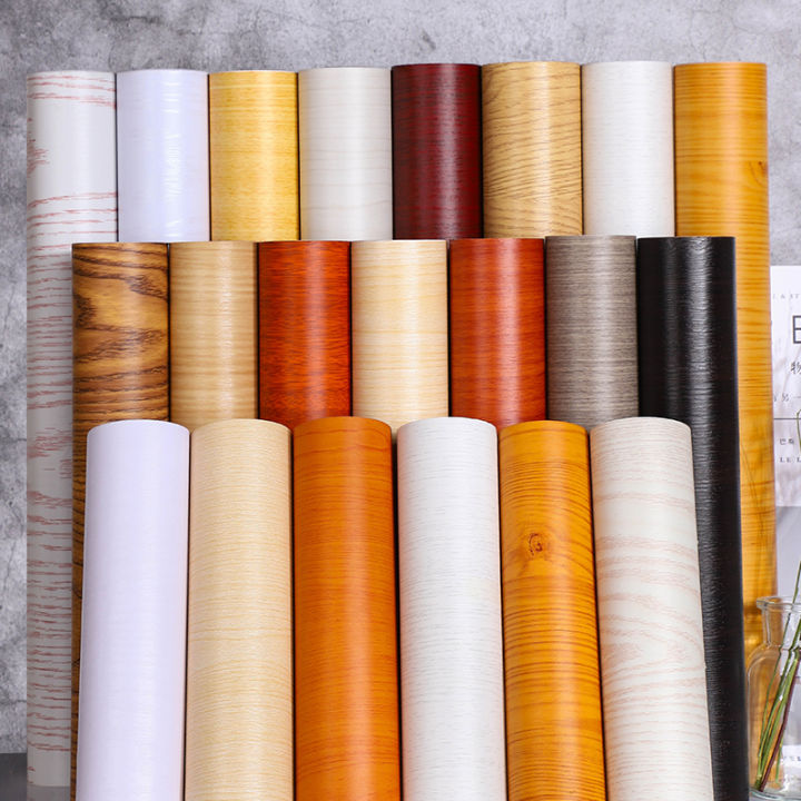Wood Grain Sticker Waterproof SelfAdhesive Wallpaper Wardrobe