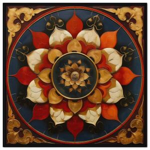 Tranh phông nền thờ cúng họa tiết tranh phật cổ điển tranh treo tường tranh dán tường in canvas. CGI - 442