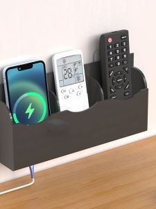 Wall-Mounted Ripples Design Mobile Phone Remote Controller Storage Box Punch-Free Multi-Slot Organizer Cross-Border Internal Sale