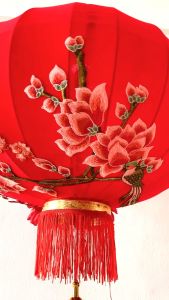 [ReadyStock] Chinese New Year Red Lanterns 农历新年绒布灯笼(一对)/CNY Lanterns(One Pair)/龙年装饰/Cny decorations
