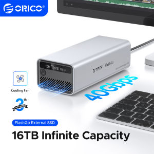 ORICO FlashGo PSSD Ultra Large Capacity Ultra-high Speed 40Gbps 16TB Max Multiple Heat Dissipation Multiple Array Modes Windows Linux Mac OS Android