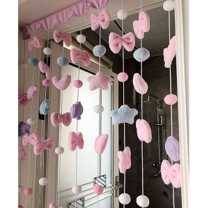 2022 Internet Hot New Ins Style Transparent Bead Curtain Bedroom Decoration Household Door Curtain And Partition Curtain Princess Style Hanging Curtain