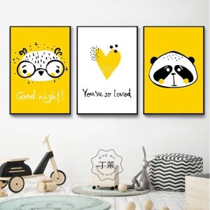 Modern Simple Cute Pet Decorative Painting Nordic Style Living Room Sofa Background Wall Art Bedroom Restaurant Lovely Mural