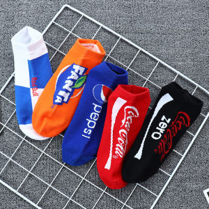 ถุงเท้ากีฬาผ้าฝ้ายแท้สำหรับผู้ชาย ถุงเท้าแบบลำลองสไตล์เกาหลีสั้น ถุงเท้าแบบลำลอง ถุงเท้าแบบเรือสำหรับผู้หญิง