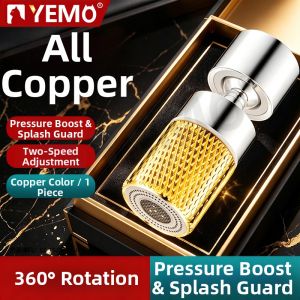 YEMO | Antisplash Rotatable Pressure-Enhancing Faucet Aerator Full Copper