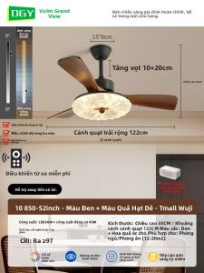 DGY | Quạt Trần Phong Cách Wabi-Sabi Mộc Mạc