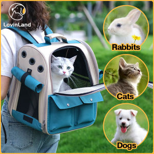 Cats Backpack Portable Cat and Small Dogs Outdoor Carrier Foldable Ventilated Design Large Cat Dog Backpack Carrier Bag for cats dogs rabbits