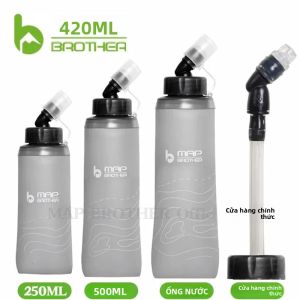 Bình Nước Mềm MAP BROTHER S005 TPU 250ml/420ml/500ml Bình Nước Gấp Gọn Dùng Cho Chạy Bộ Tương Thích Với Túi Đeo Hông Áo Vest