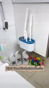 Bàn Chải Vệ Sinh Toilet Cán Dài 360 Độ° Set 3 Bàn Chải Silicone Dùng Vệ Sinh Nhà Tắm Tiện Dụng