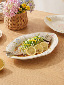 WUXIN | Chopped Pepper Fish Head Steaming Ceramic Tray