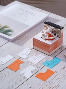 Creative 3D Paper Sculpture Calendar 2026 Horse Year Hand Tear Desk Calendar Gift save Earth Sci-Fi Series Original Design