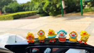 Bảng Số ĐIện Thoại Ô Tô Gắn Vịt Vàng Dễ Thương Trang Trí Taplo Xe Ô Tô