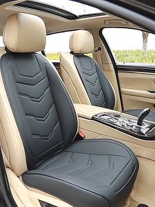SEAMETAL Car Seat Cover Artificial Leather Car Seat Cover Breathable Car Seat Cushion Protector Mat Interior Accessories