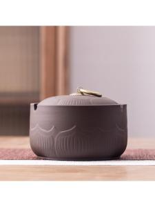 Creative Business Gift Tea Table Special Ceramic Ashtray with Lid Anti Wind Sand Clay Ashtray Unique Festival Supplies