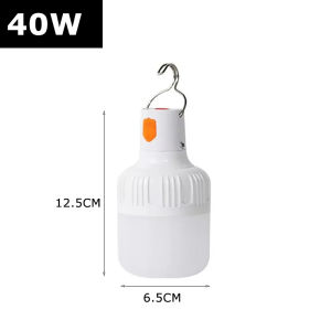 40W/100W/120W Camping Brightness Light Portable Rechargeable Dimming LED Bulb Outdoor Tent Light Emergency Night Light with Hook