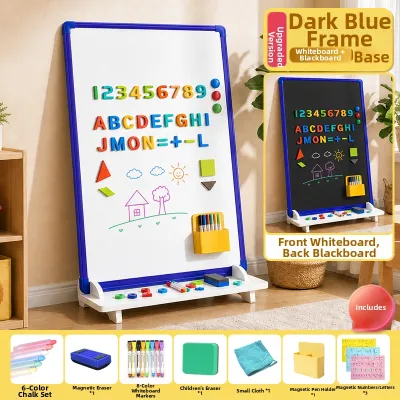 CIBOSHI | Dual Use Whiteboard & Chalkboard With Stand Magnetic Both Sides Writing Board