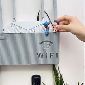 Plastic Wall Mounted Router Storage Box Wifi Router Holder Router Storage Box Punch Free