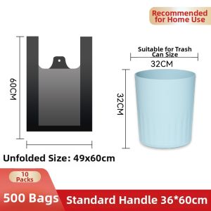 HS | Home Use Thick Black Handheld Garbage Bags