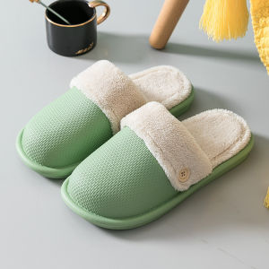 Japanese-Style Separation Liner Removable Removable Washable Cotton Slippers Female Summer Winter Dual-Use Home Indoor Noiseless Waterproof Non Slip