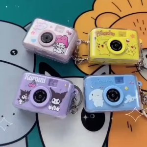 CuddleCove Luminous Sanrio Camera Pendant LED Small Camera Car Bag Key Chain Creative Childrens Toy