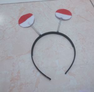 Aksesoris bando Bahan Flanel polos dengan per tuing-tuing/Bando kemerdekaan Indonesia/Agustus