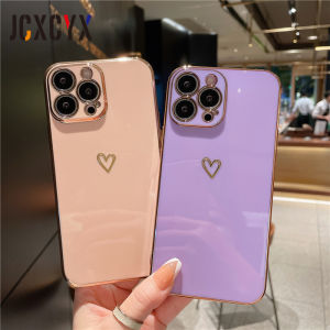Ốp Điện Thoại Silicon Mềm Love Plating Cho iPhone 12/13/11 Pro Max/14 Plus Pro Max - Vỏ Bảo Vệ Chống Sốc Với Chức Năng Bảo Vệ Ống Kính Máy Ảnh
