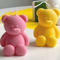 3d Cute Cartoon Bear Silicone Candle Mold Resin Gypsum Ice Cube Baking Mold Bedroom Decor Birthday Party Gifts Wedding Souvenirs. 