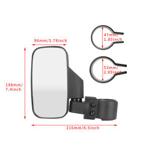 Motorcycle Large Wide Rear View Mirror Beach Buggy UTV Anti-Breakage Light Release Side Mirror for Can Am