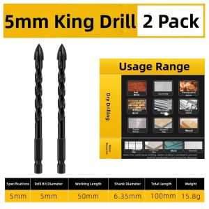 HUANGXIAOCHAO | Tile Drilling Drill Bit 4-Flute Carbide Drill