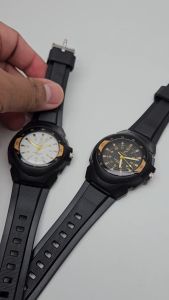 Jam Tangan Pria Tahan Air Frost Analog Strap Rubber F-1109GLG