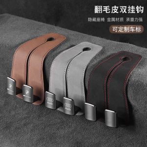 Giả Cao Cấp Da Móc Sau Ghế Ô Tô Đôi Xe Sắp Xếp Lưu Trữ Móc Ô Tô Đa Năng Cho Nội Thất Ô Tô