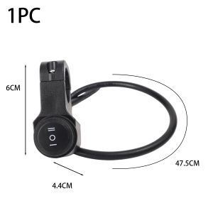 Motorcycle Light Switch Waterproof Handlebar Button Flame Retardant ABS Silver Contact Headlamp Spotlight Fog Control Assembly