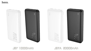 Pin dự phòng sạc nhanh Hoco J87A 20000mAh hỗ trợ QC 3.0 18W và PD 20W - tích hợp 2 Input typeC và microUSB (2 màu tuỳ chọn) Nhất Tín Computer