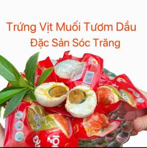 Hộp 4 Trứng Vịt Muối Tươm Dầu Ăn Liền Tiện Lợi Đặc Sản Sóc Trăng Minh Đức