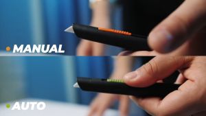 Slice 10474/10475/10476 Slim Cutter Ceramic Blade Auto Retractable Black