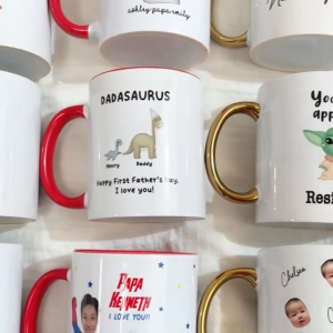 Customised Printed Monogram Mug | Personalised Cup | Farewell Foliage Wreath Gifts