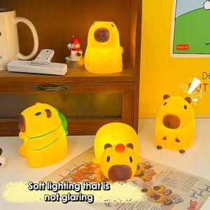 Cute Capybara Night Light Bedside Bedroom Living Room Lamp Children Cartoon Bedroom Night Light Creative Childrens Birthday Gift