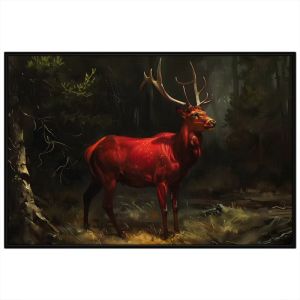 Tranh treo tường tranh dán tường con hưu phong thủy sơn dầu in canvas. CGI - 359