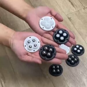 4pcs Swivel Wheels 4 Beads 360° Rotation Stainless Steel Roller Mute Home Load-bearing Casters