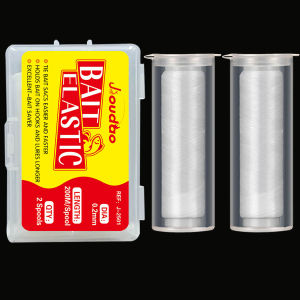 Bait Elastic Thread 2Pcs/Box Bait Saver 0.2mm 656FT Per Spool Stretchy Invisible Sea Fishing Line Keeping Bait On Hook