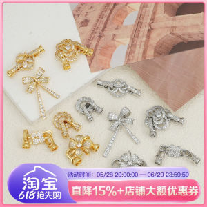 Vòng Tay DIY Thủ Công Có Khóa Ngọc Trai Có Thể Mở Mặt Dây Chuyền Bằng Vàng Mạ Bạc Kết Nút Bướm Khóa Trắng Khóa Ngọc Trai