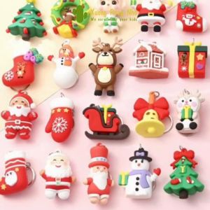 Móc Khóa Giáng Sinh Noel Hình Ông Già Noel Người Tuyết Dễ Thương Nhiều Mẫu Cute Xương Rồng Nhỏ