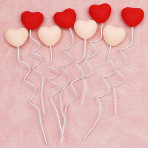 (10 Pcs/pack) 25mm Soft Rubber Three-dimensional Love Sign Character Decoration Wedding Cake Dessert Card Insertion Handmade DIY