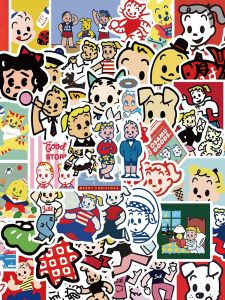 Nhãn Dán Chống Thấm Nước Dễ Thương Nhật Bản Origami Dành Cho Điện Thoại Di Động Và Hành Lý Họa Tiết Hoạt Hình Thời Trang