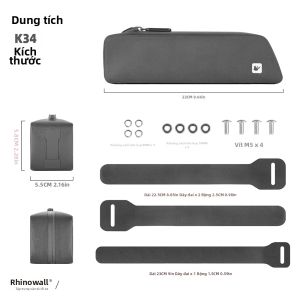 Rhinowalk | Túi Xe Đạp Chống Nước Rhinowalk Khí Động Học Gắn Trên Khung Trên Với Dây Đeo Gắn Bu Lông Dành Cho Xe Đạp Đường Trường Xe Đạp Địa Hình Xe Đạp Ba Môn Phối Hợp Lực Cản Thấp 2024