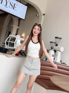 กระโปรงกางเกง ซิบหน้า ตีจีบด้านหน้า สวยมาก พร้อมส่ง 🧸🎀